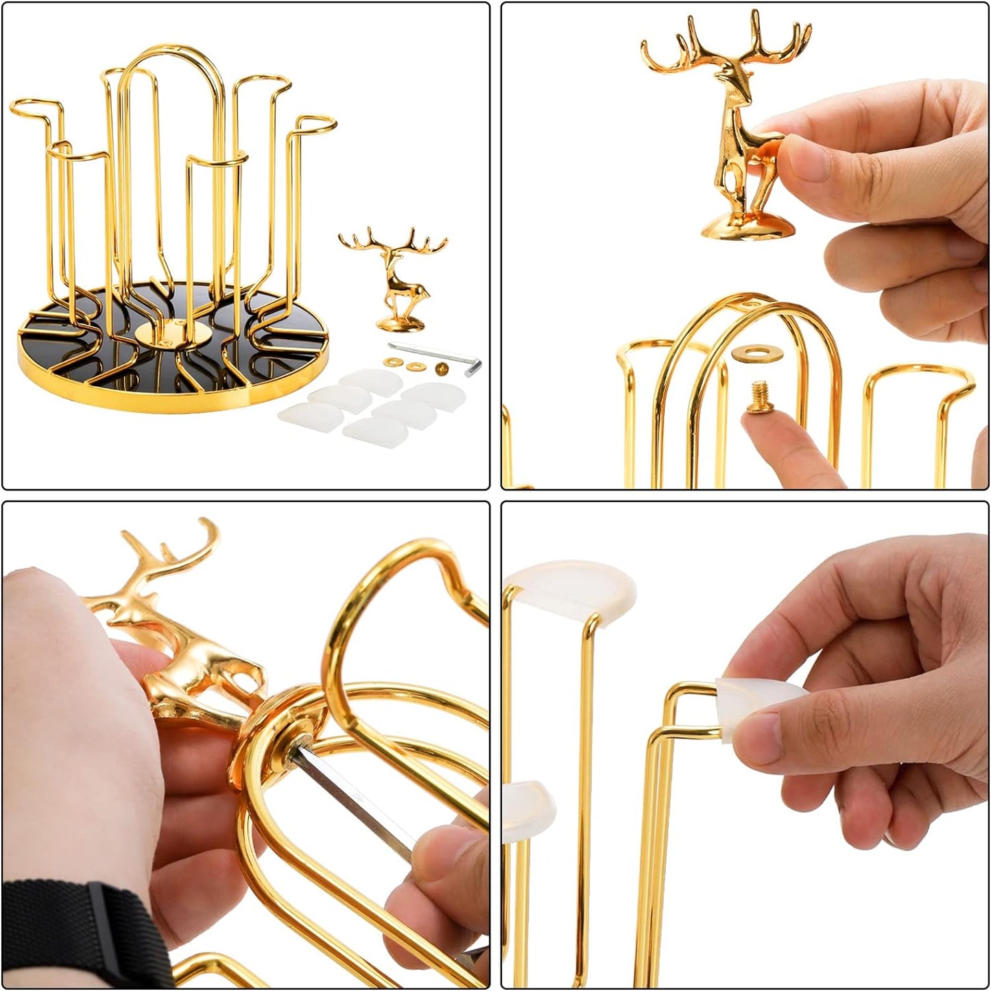 Rotating Bottle Drying Rack Glass Cup Holder