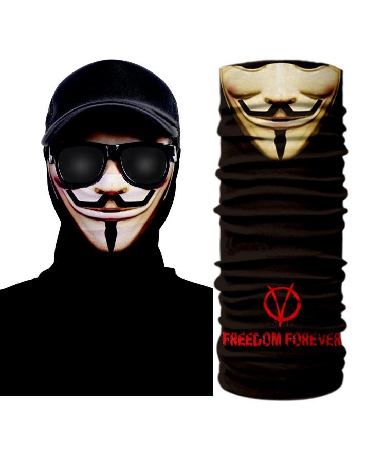 V for Vendetta Tube Shaped Face Mask Bandana, Bandana for Girls, Bandana for Men Head, Bandana for Boys
