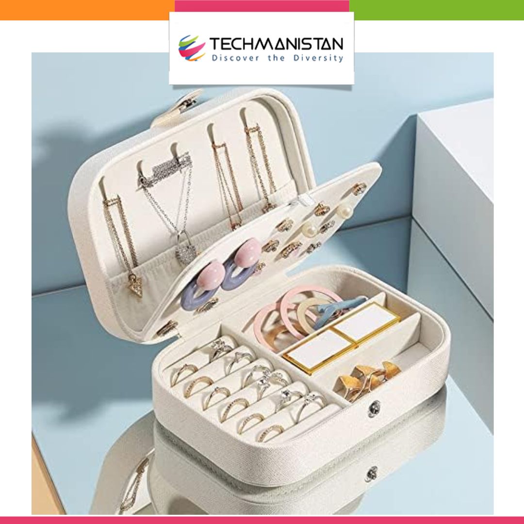 2 Layers PU Leather Jewelry Storage Box