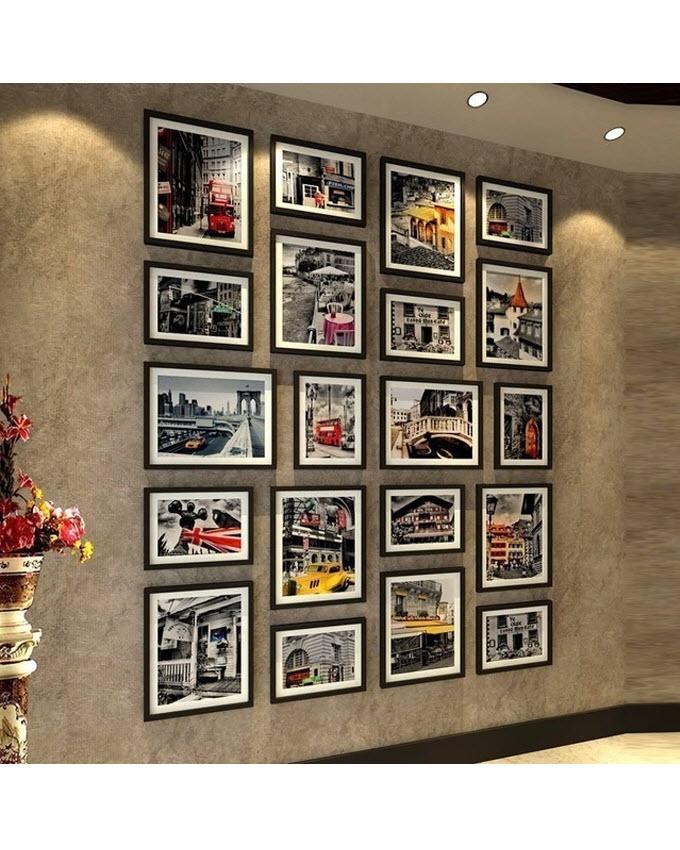 Set of 20 - Photo Frames Collage Wall Hanging Wall Decor Set