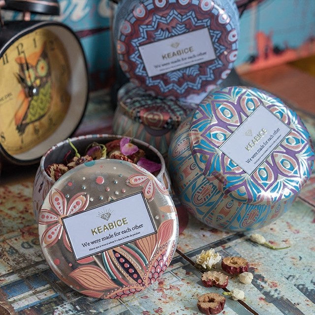 Multipurposed Drum Pot Shaped Metal Jewelry Pill Sugar Trinket Tea Pot Tin Sealed Jar Candy Iron Box ? Random Design & Color