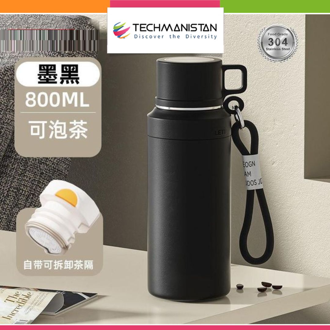 800ml Vacuum Insulated Stainless Steel Sports Water Bottle