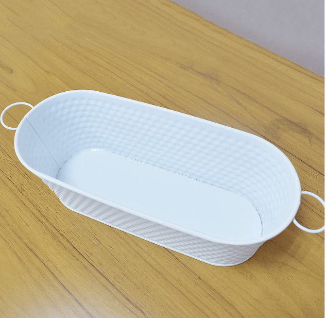 Oval Metal Bucket Planter – Hanging Garden Pot