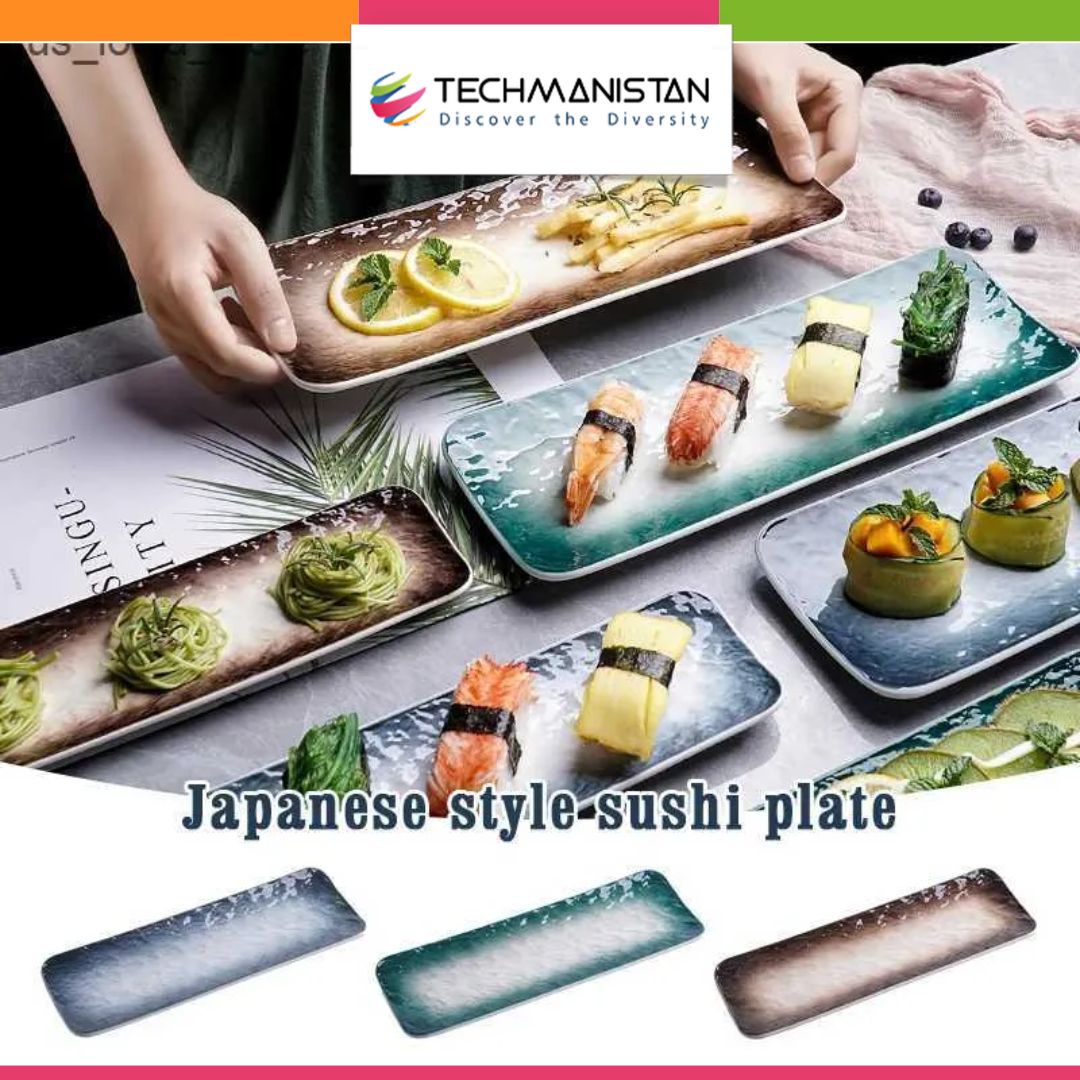 Brown Color Japanese Style Sushi Plate