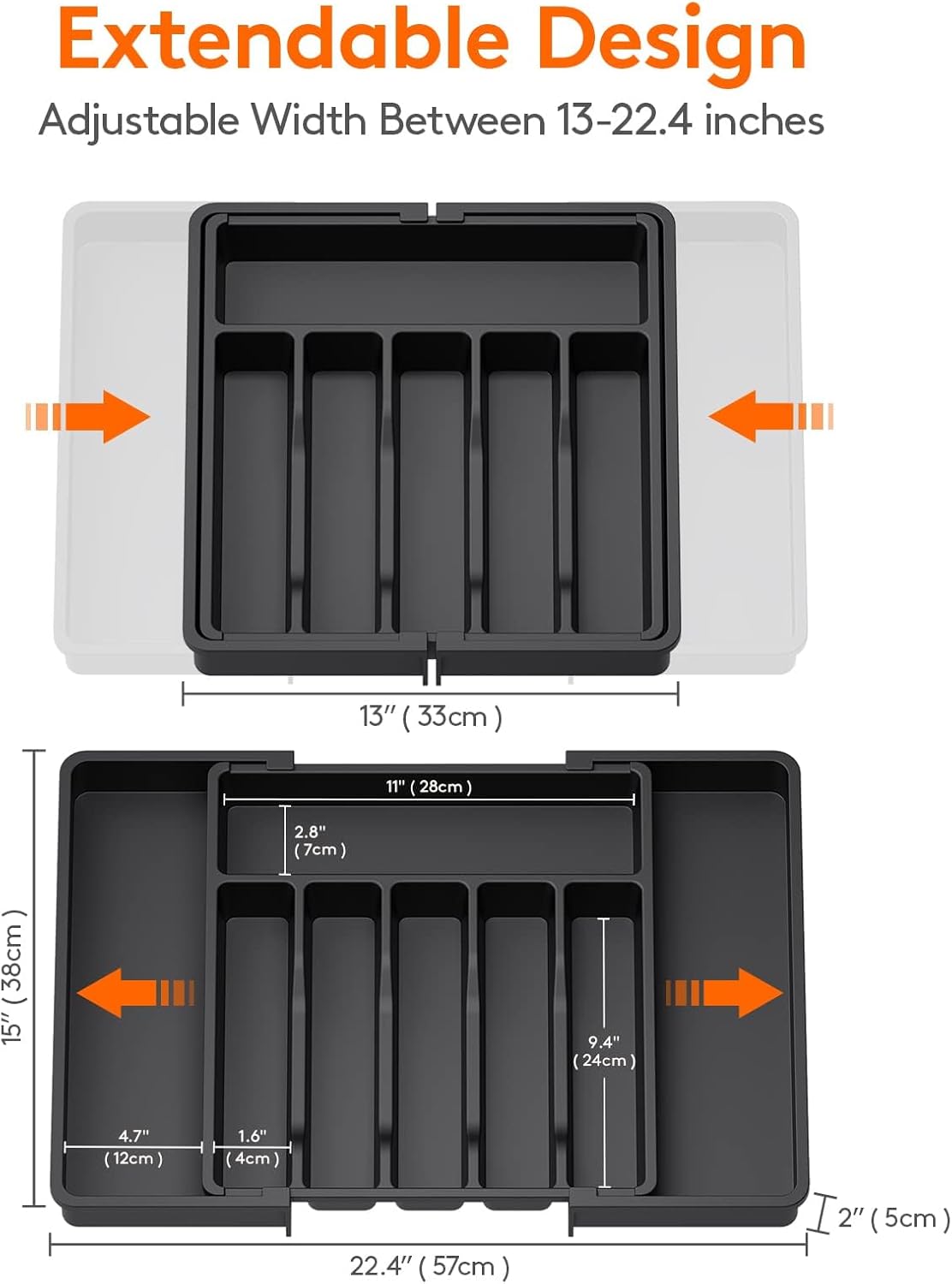 Multi Compartments Foldable Cutlery Holder