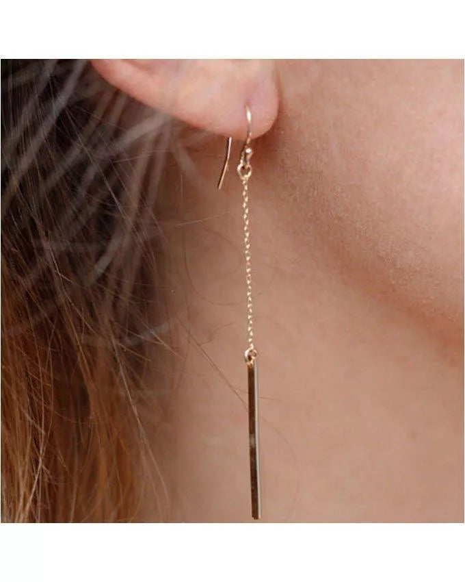 Metal Bar Ear Drop Earrings