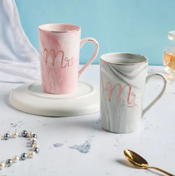Mr. & Mrs. Marble Pattern Mug