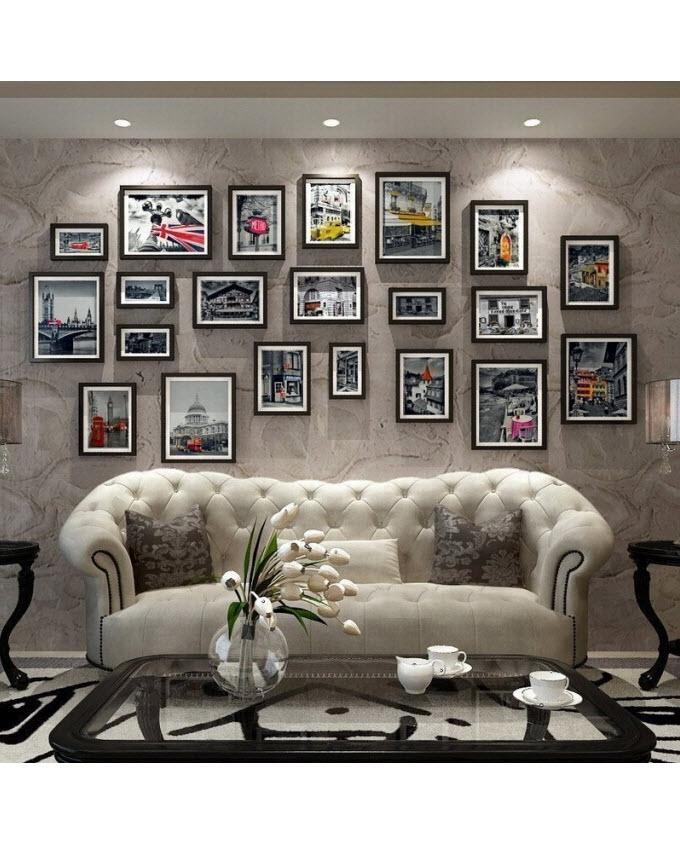 Set of 21 - Photo Frames Collage Wall Hanging Wall Decor Set