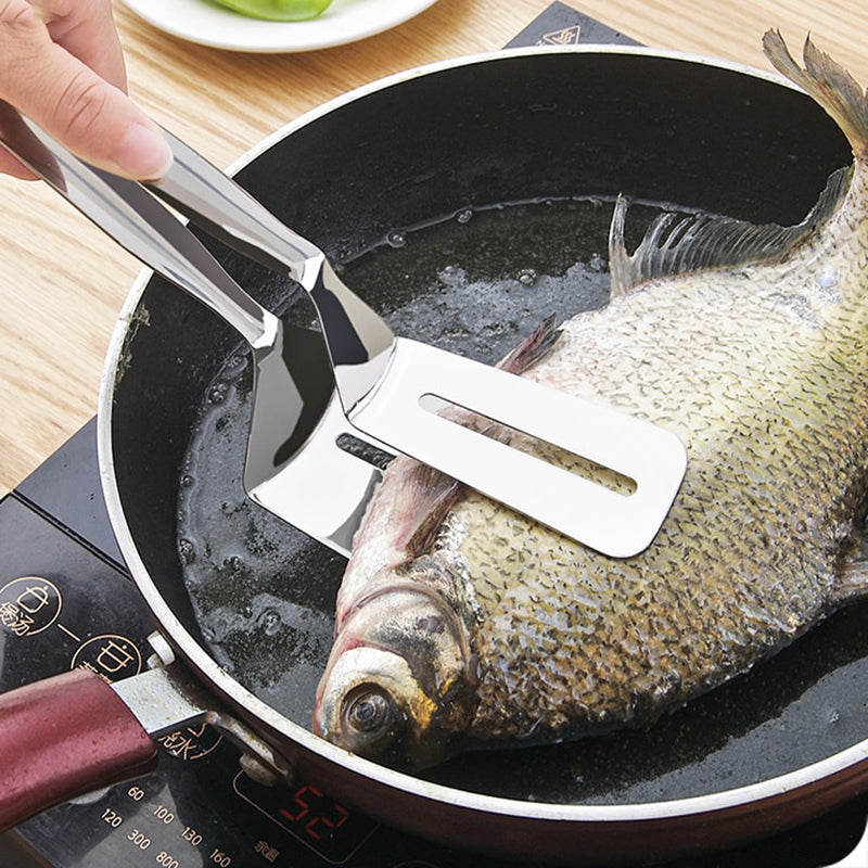 Stainless Steel Flipping & Frying Tong Handy Barbecue/Fish/Frying/Serving/Baking Clips