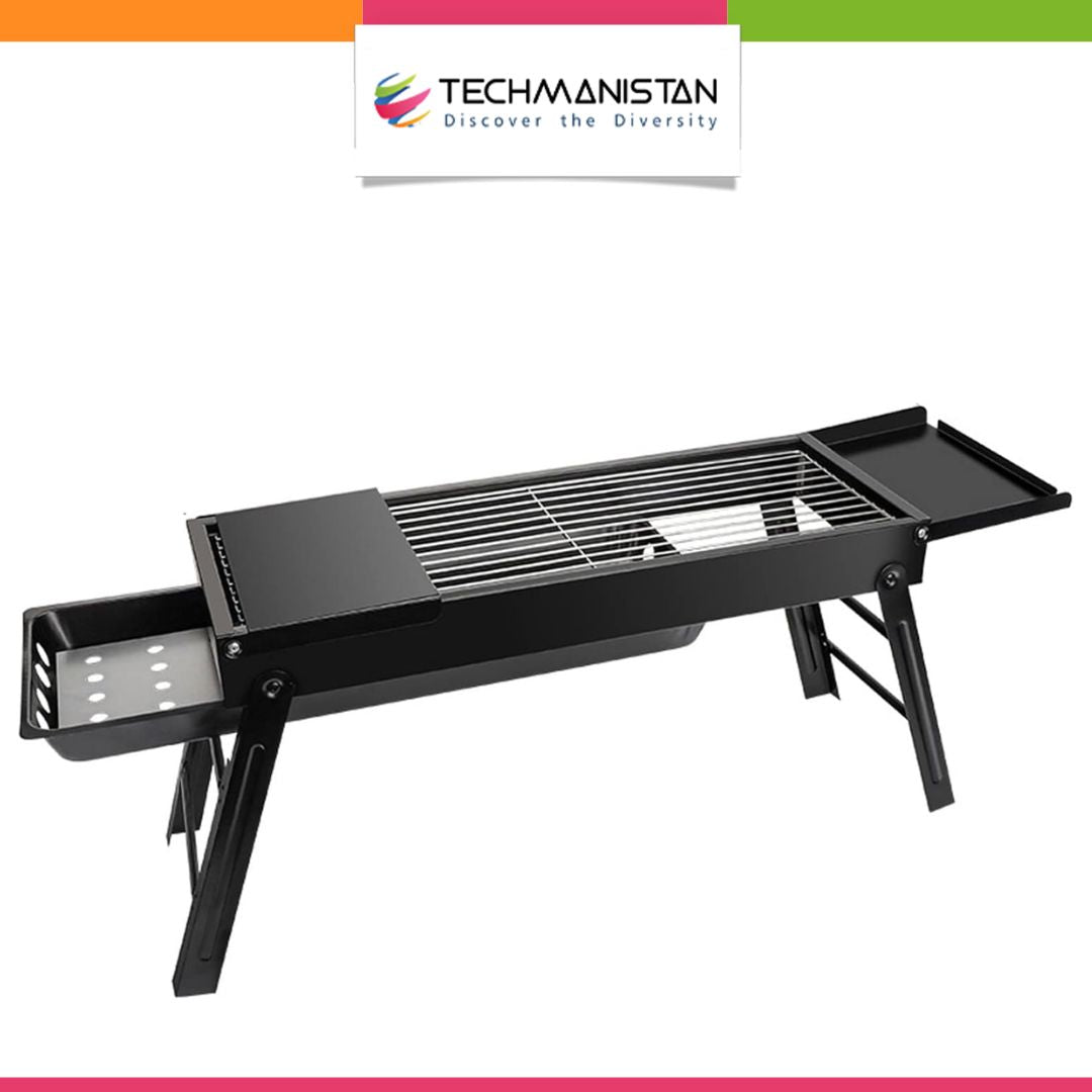 Large Foldable Charcoal BBQ Grill – Portable Outdoor Barbecue