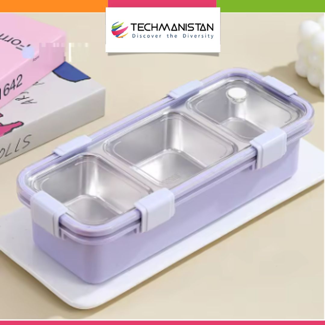 2/3 Compartment Lunch Box Stainless Steel Bento Box