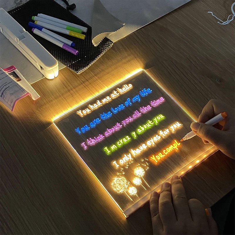 LED Acrylic Message Marker Board with Light
