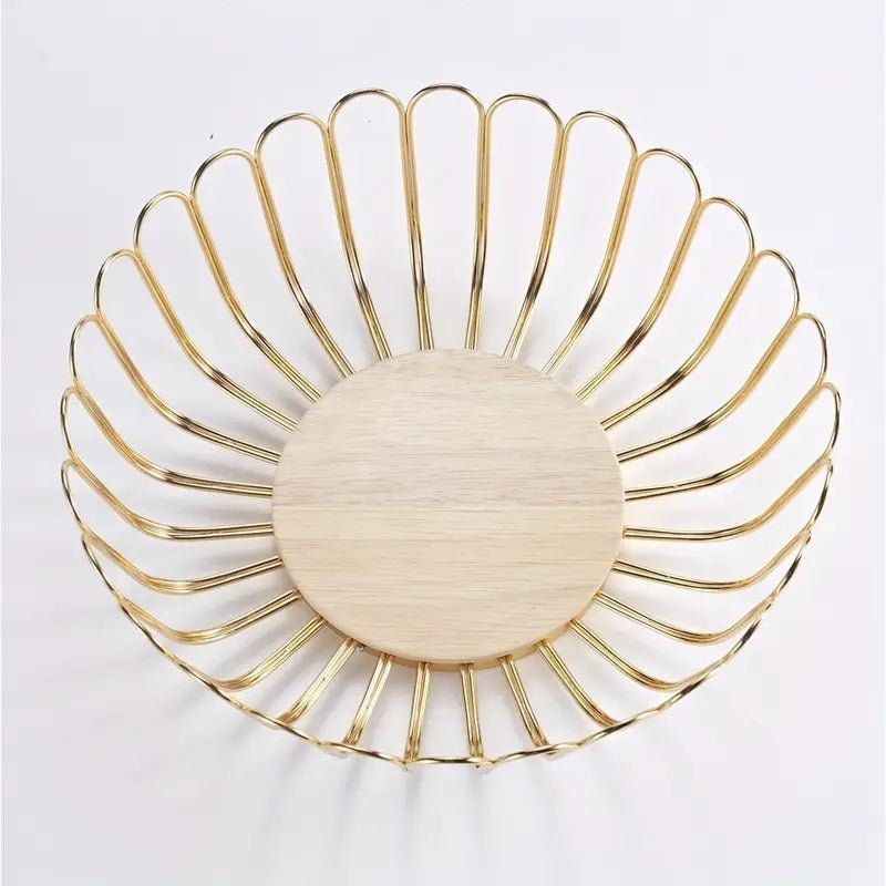 Metal Wire Fruit Basket Holder for Kitchen Countertop
