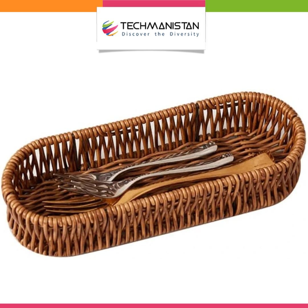 Multipurposed Imitation Rattan Oval Bread Basket