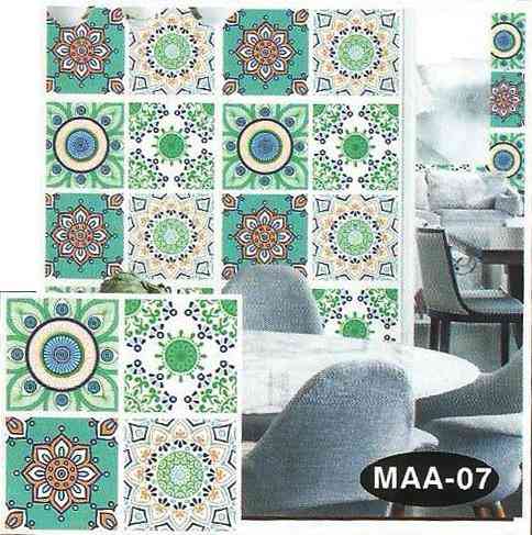Pack of 4 - 3D Embossed Assorted Truck Art Themed Tiles Sticker (Each Sticker Size: 6x6 Inches)