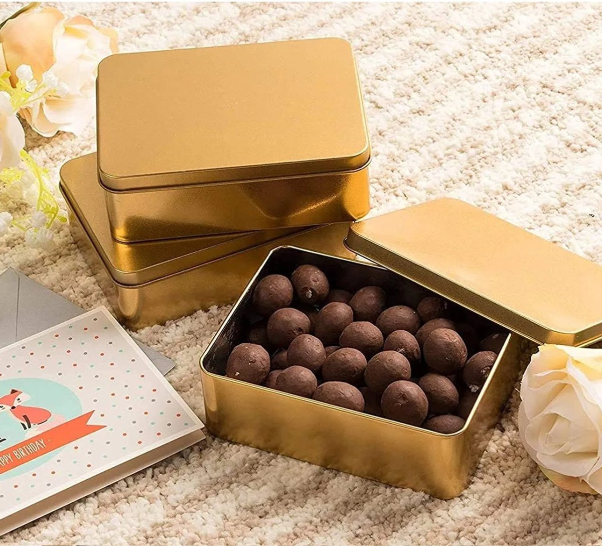 Set of 3 - Multipurposed Tin Storage Box