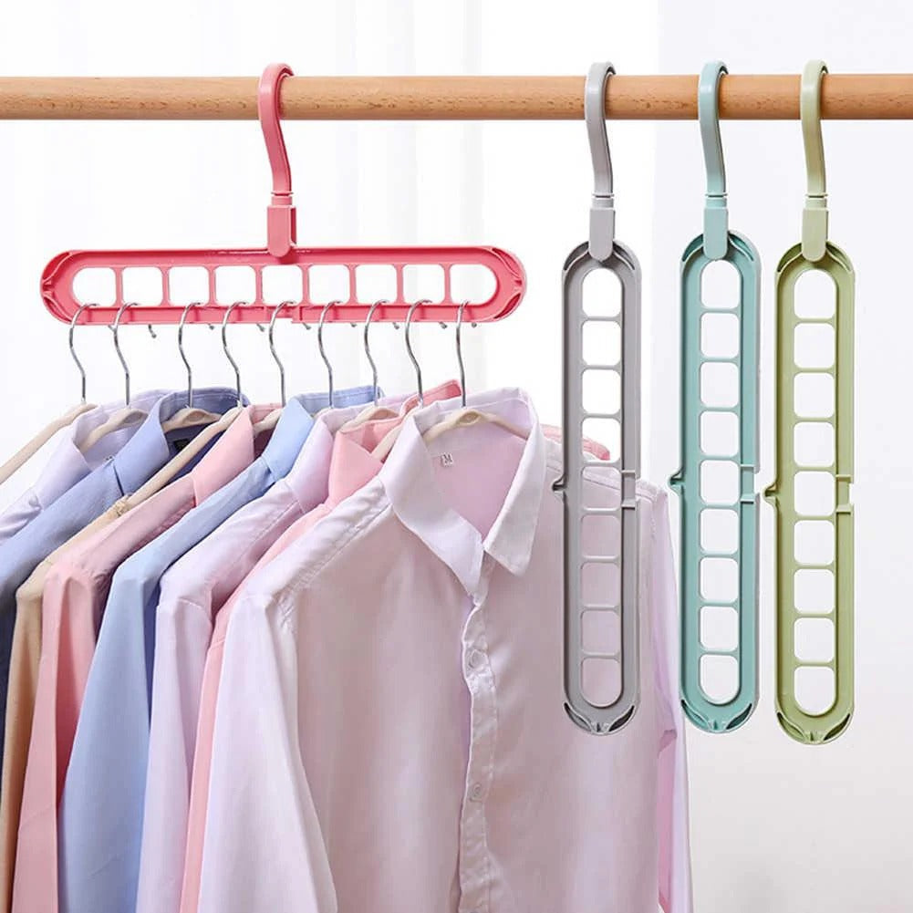 9-in-1 Space Saving Clothes Hanger - Multi-Layer Wardrobe Organizer