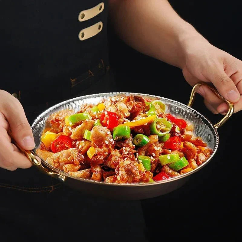 Stainless Steel Nonstick Frying Pan Spanish Paella Pan