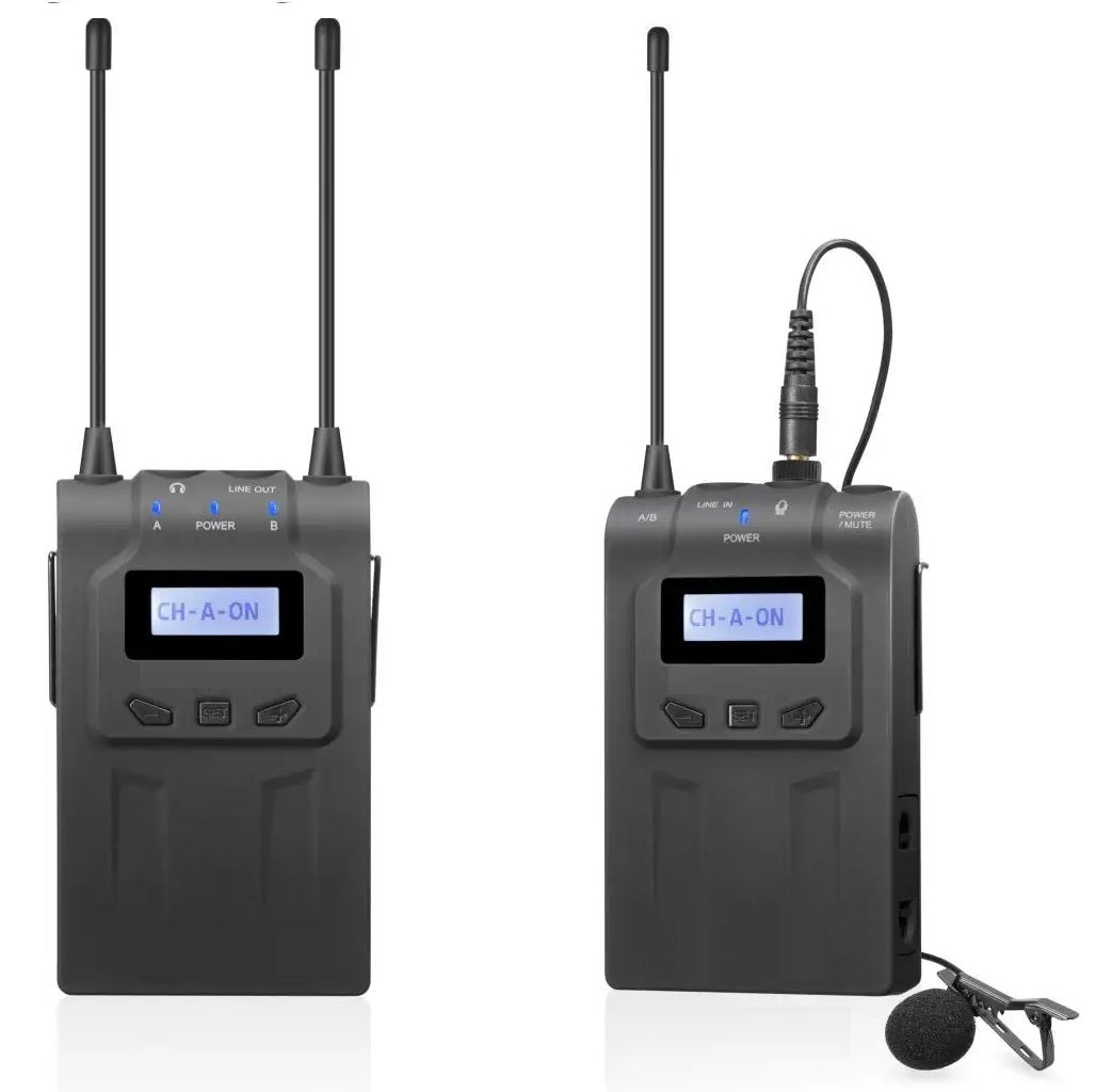 UHF Dual Channel Wireless Microphone System