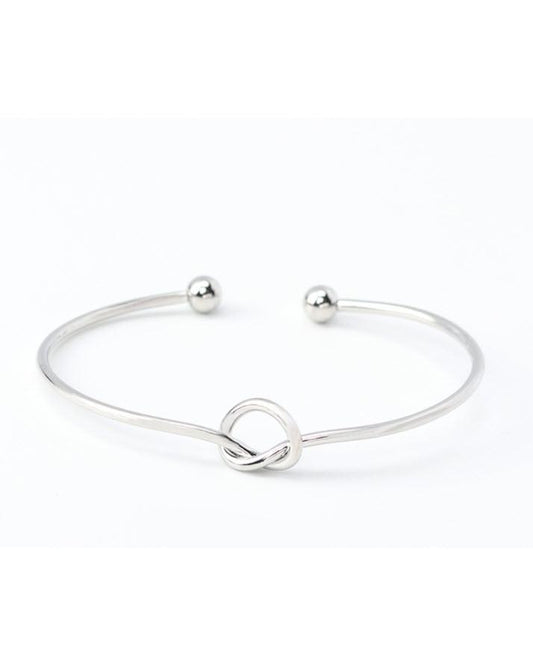 Knot Shaped Silver Plated Bracelet