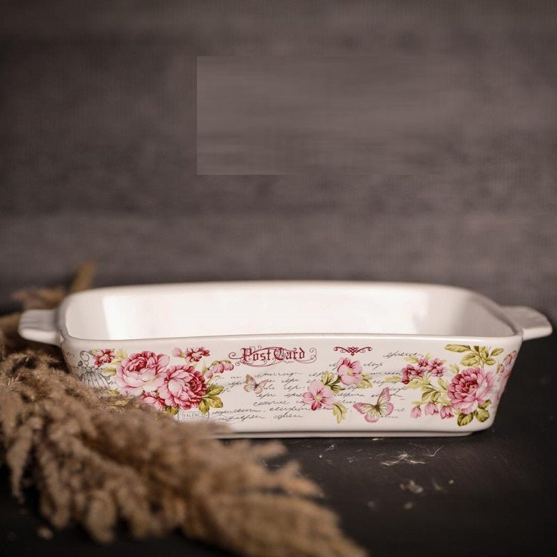 12" Long Rectangular Ceramic Tray