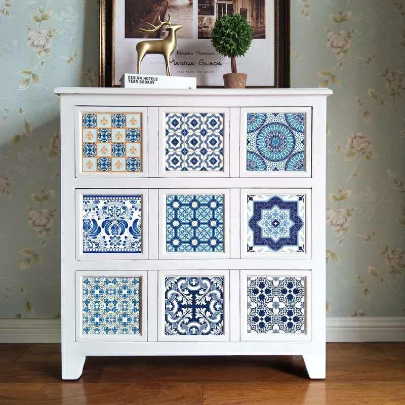 Pack of 12 - Geometrical Talavera Tiles Stickers