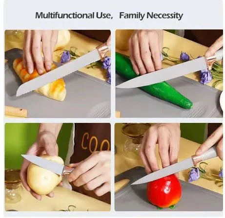 19 Pieces Silicone Kitchen Spoons with Knives Set