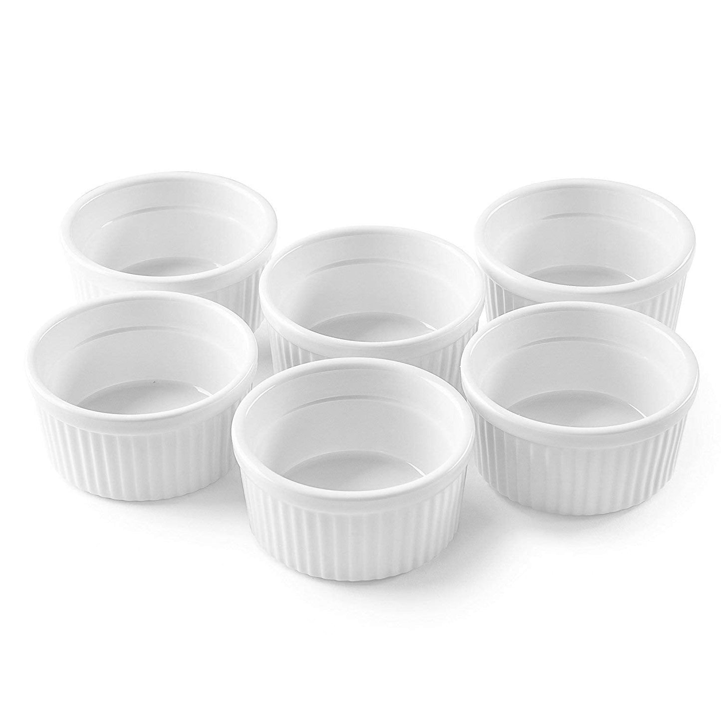 Pack of 6 Porcelain Baking Ramekins
