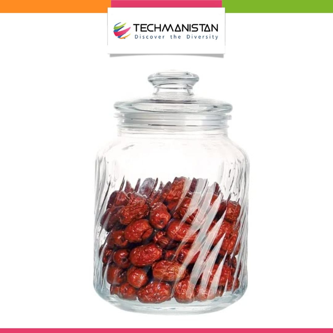 2.2Liter Clear Round Glass Jar with Lid