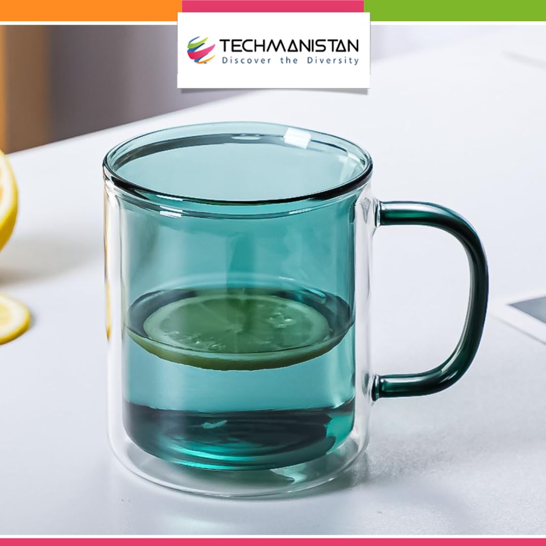 250ml Double Wall Glass Mug