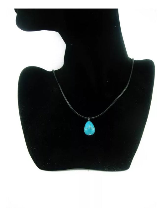 Turquoise Leather Cord Necklace For Women