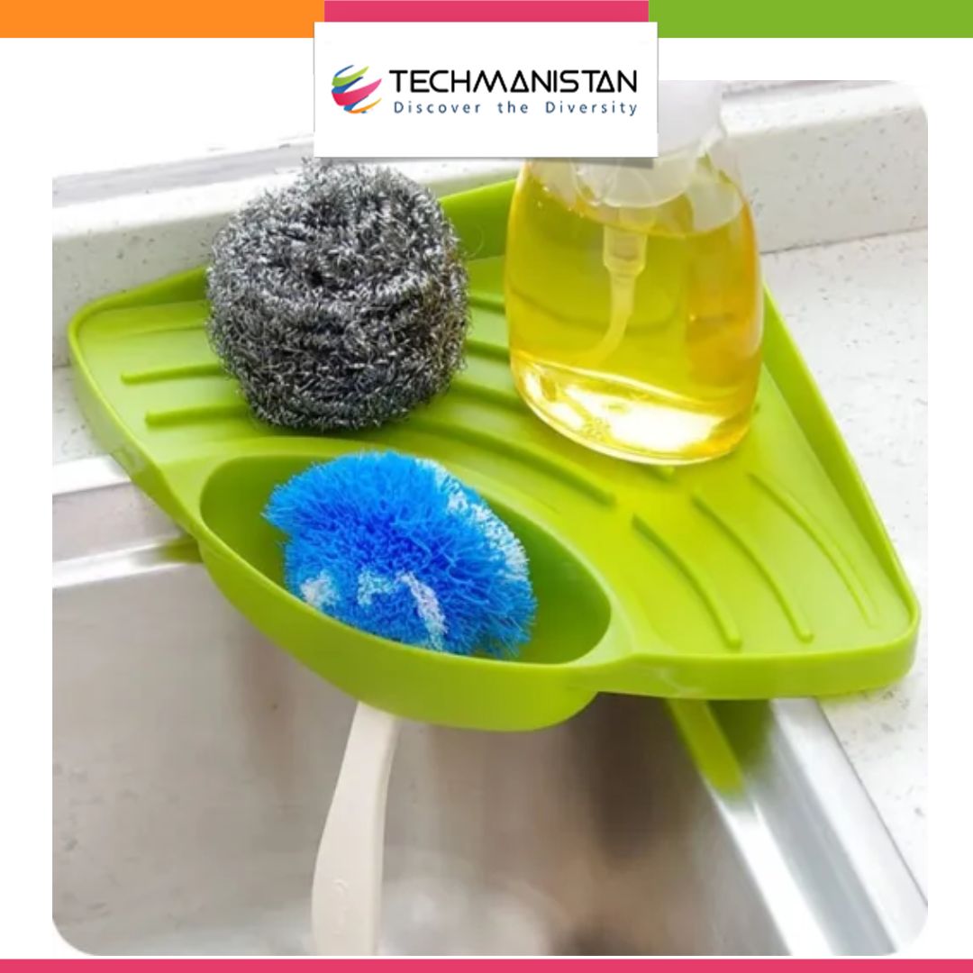 Sink Corner Rack with Tray Storage Organizer