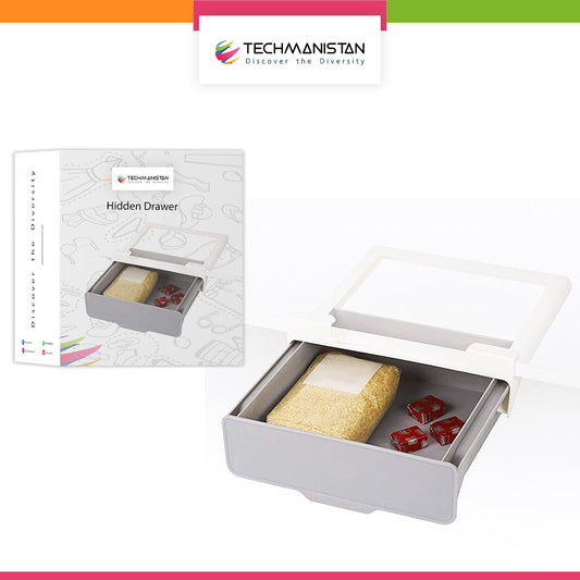 Multifunctional Self-Adhesive Retractable Under The Table Hidden Drawer Organizer