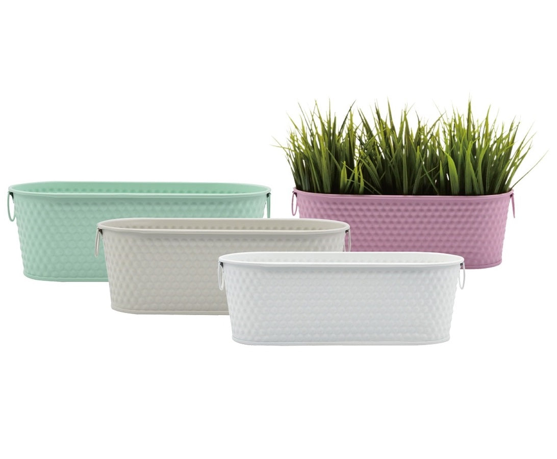Oval Metal Bucket Planter – Hanging Garden Pot