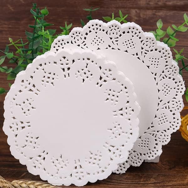 Pack of 100 - Disposable Food Grade Round Paper Doilies