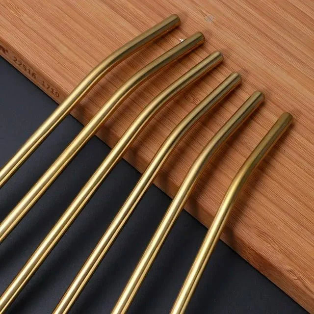 6-Pack Stainless Steel Drinking Spoon Straws - Reusable & Multifunctional