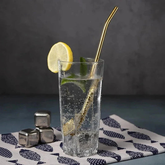 6-Pack Stainless Steel Drinking Spoon Straws - Reusable & Multifunctional