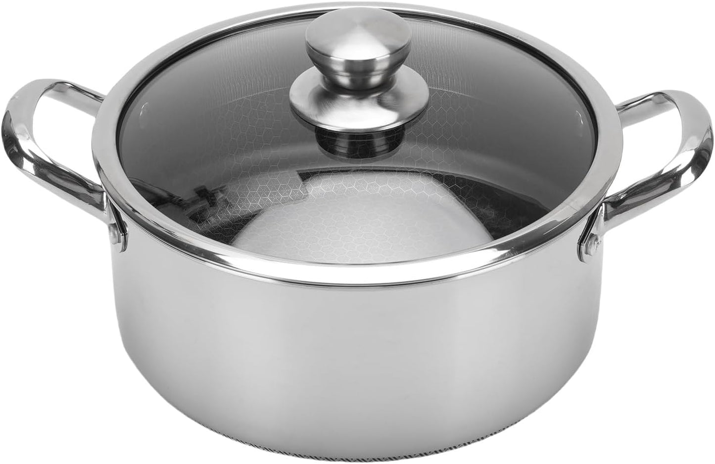 Single Sided Honeycomb Laser Coated Steel Soup Pot With Lid