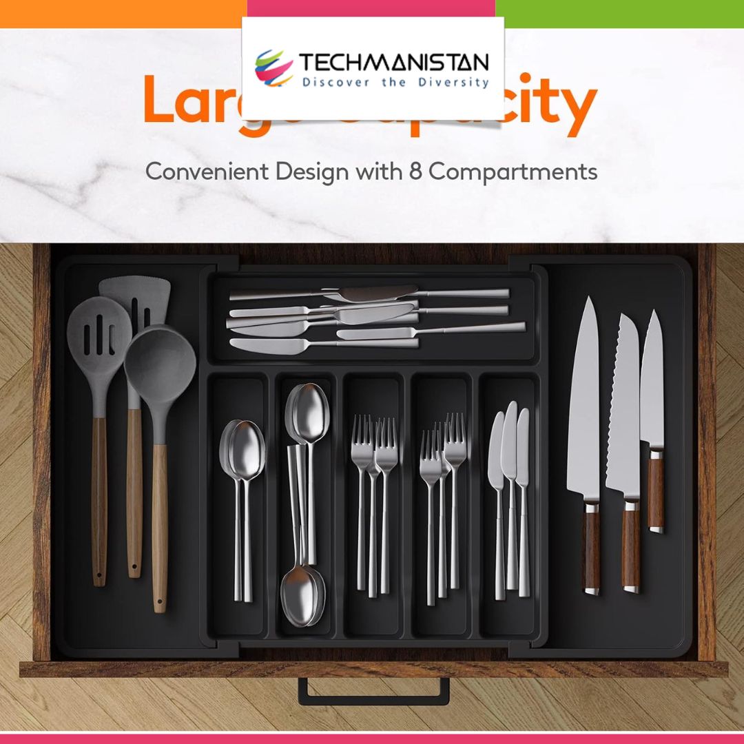 Multi Compartments Foldable Cutlery Holder