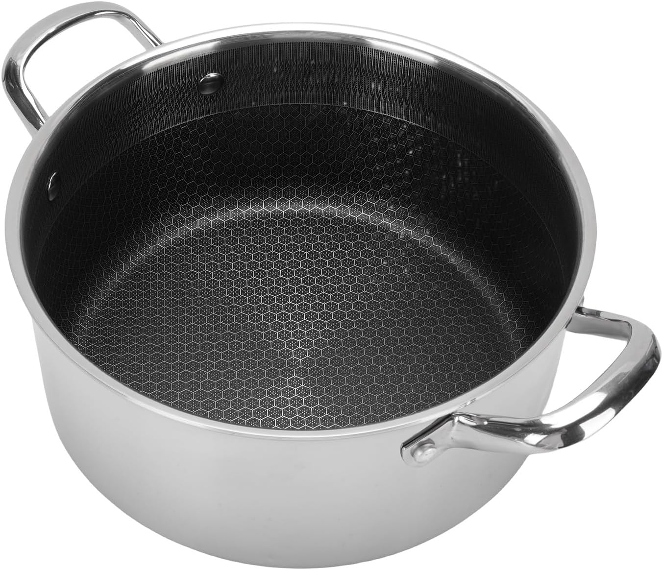 Single Sided Honeycomb Laser Coated Steel Soup Pot With Lid