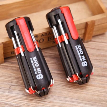 8 In 1 Screwdriver Set With 6 Led Torch