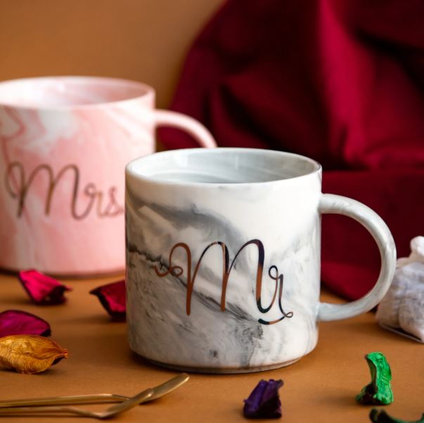 Mr. & Mrs. Marble Pattern Mug