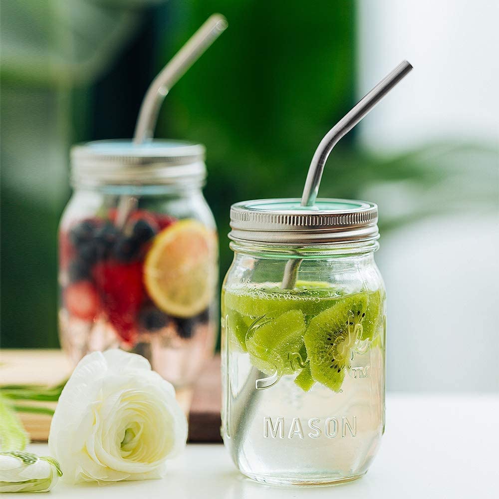 Stainless Steel Reusable Drinking Straws with Cleaning Brush