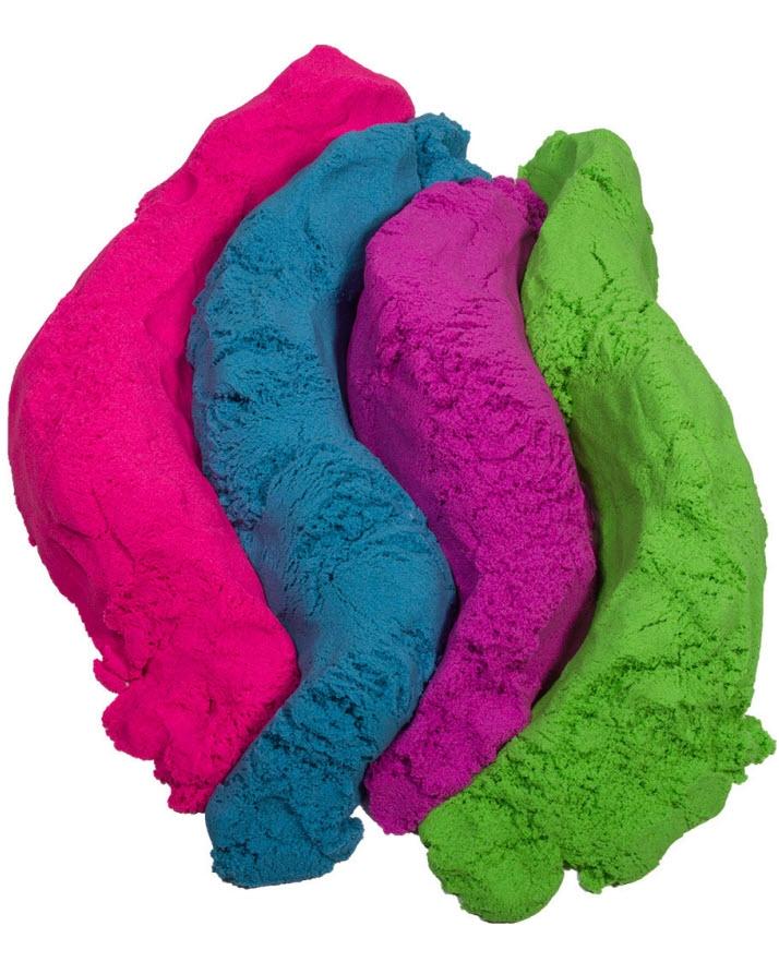 Pack of 4 - Assorted Color Kinetic Sand with FREE Molds