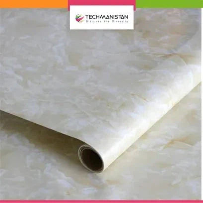 Self Adhesive Marble Design Furniture Stickers PVC Wallpaper Cabinets Gloss Film