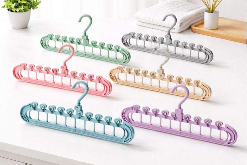 9-in-1 Space Saving Clothes Hanger - Multi-Layer Wardrobe Organizer