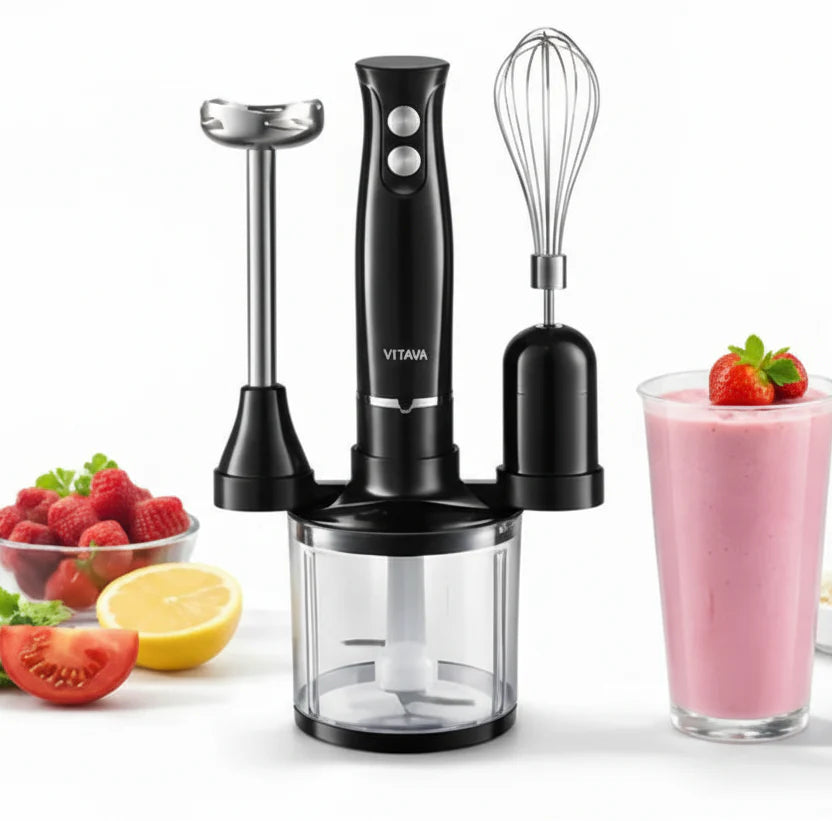 4-in-1 Hand Blender Set Blend, Chop, & Whisk