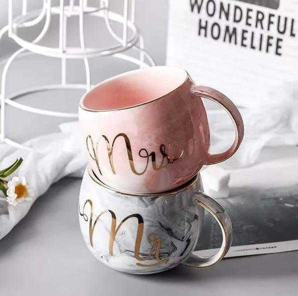 Mr. & Mrs. Marble Pattern Mug