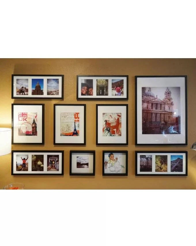Pack of 10 - Antique Look Photo Frames Collage Wall Hanging Wall Decor Set