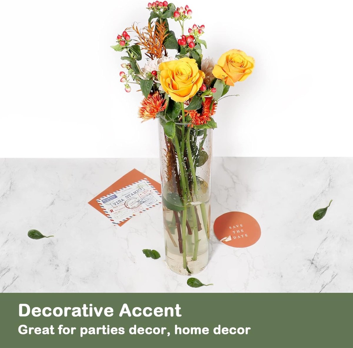 Acrylic Clear Cylinder Flower Vase